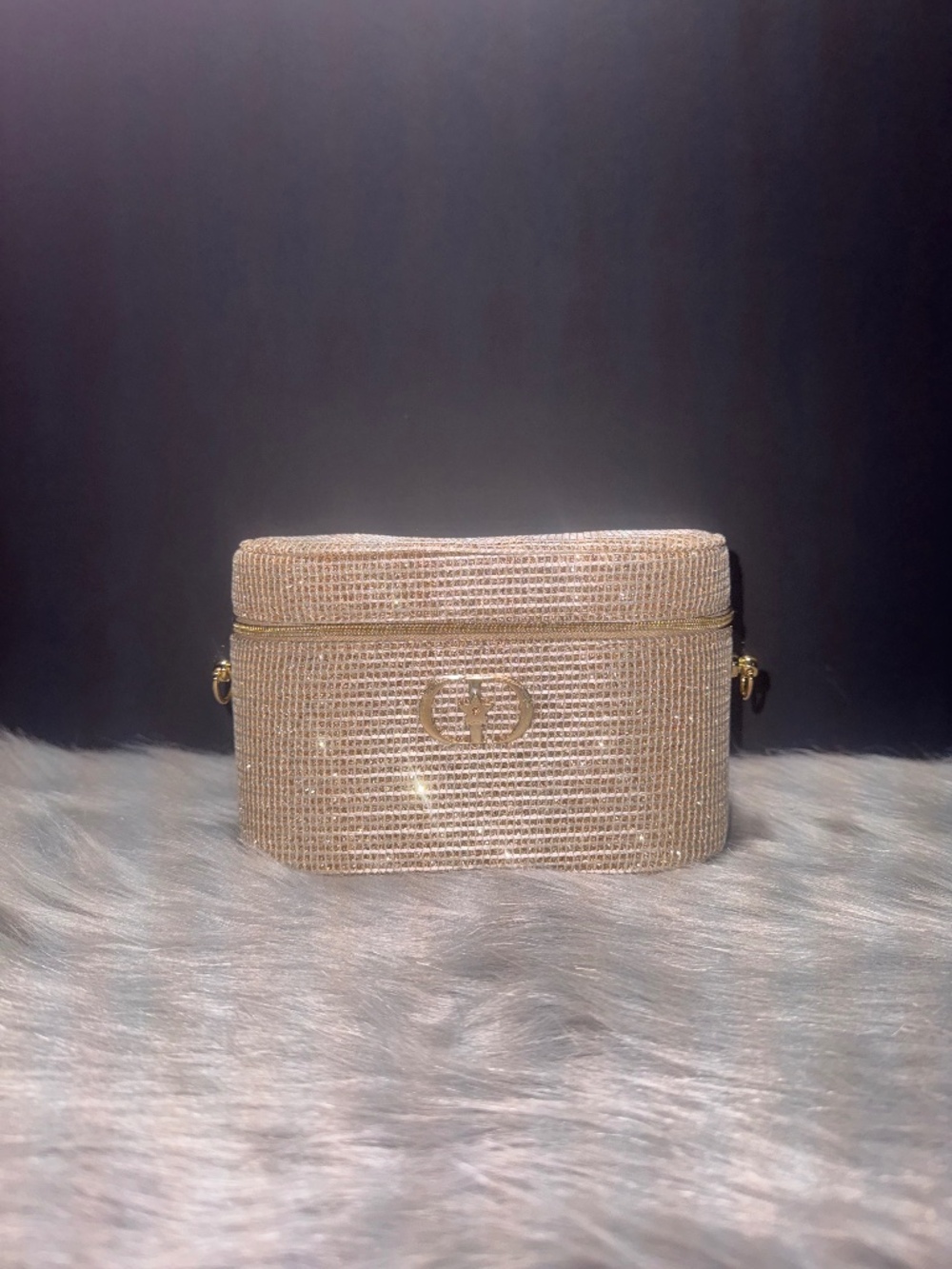Dior Gold Oblong Pouch~New